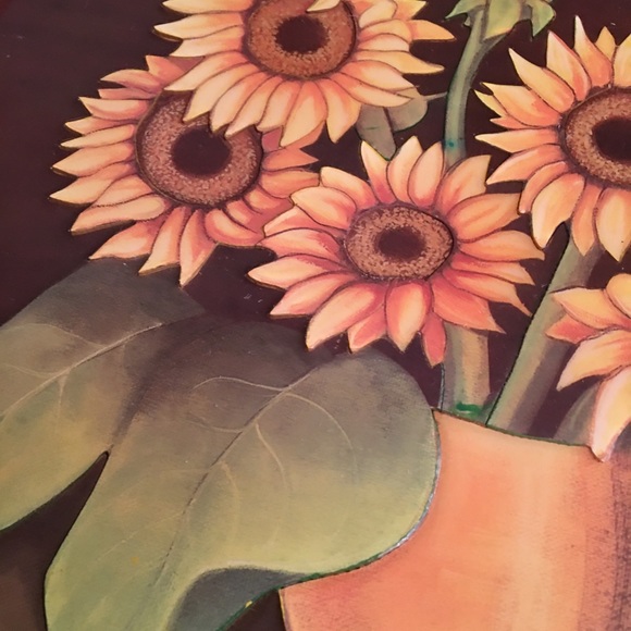 Vintage wall art. Sunflowers - Picture 5 of 8